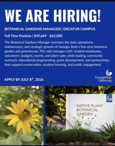 BOTANICAL GARDENS MANAGER | DECATUR CAMPUS